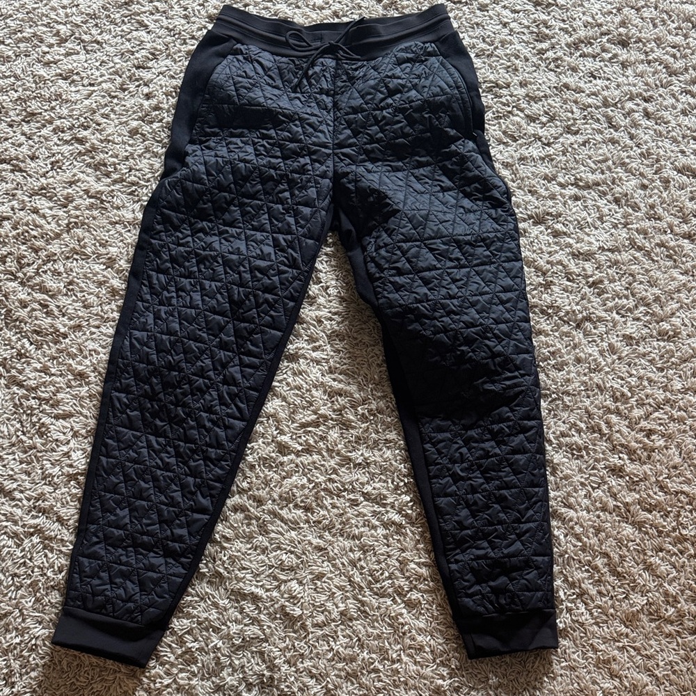 Athleta Quilted Black Jogger Pants